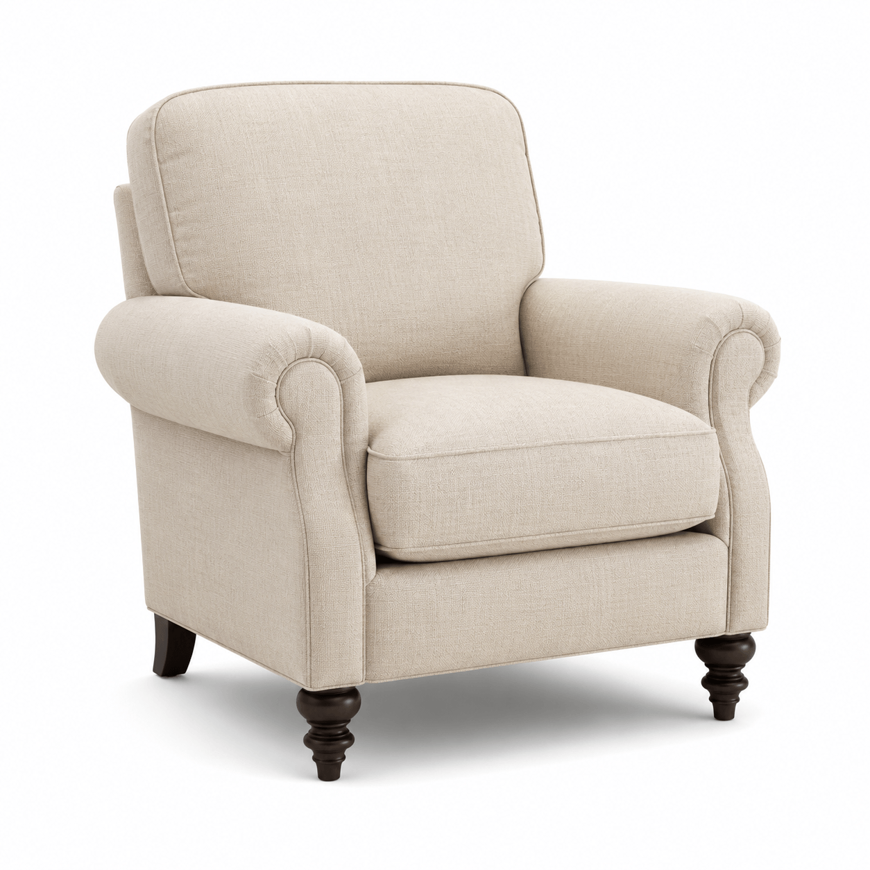 beige linen armchair 3d sketchup model preview
