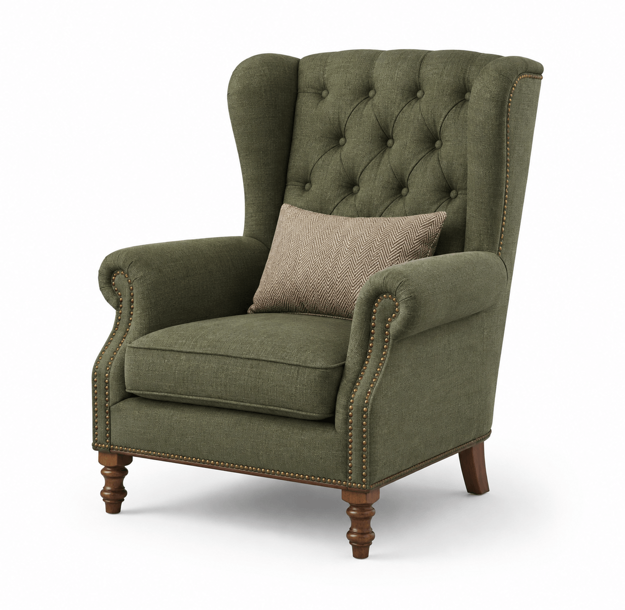 classic green armchair 3d sketchup model preview