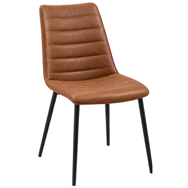 caramel leather dining chair 3d sketchup model preview