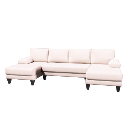 u shaped sectional couch 3d model sketchup preview