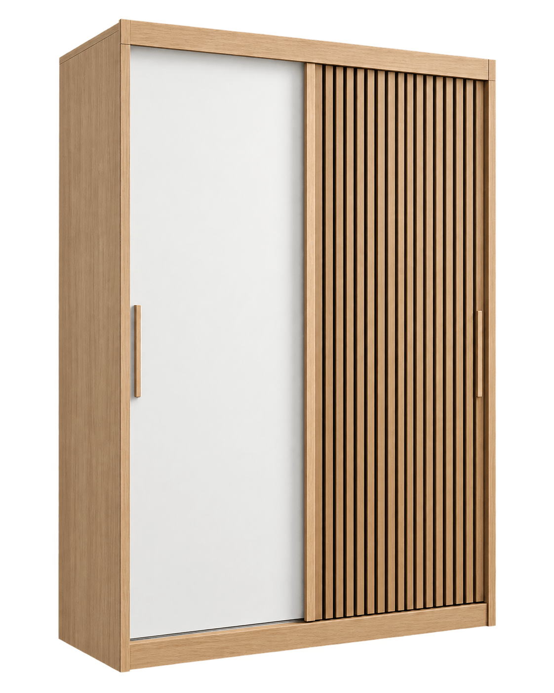sliding slat 2 door wardrobe 3d sketchup model preview