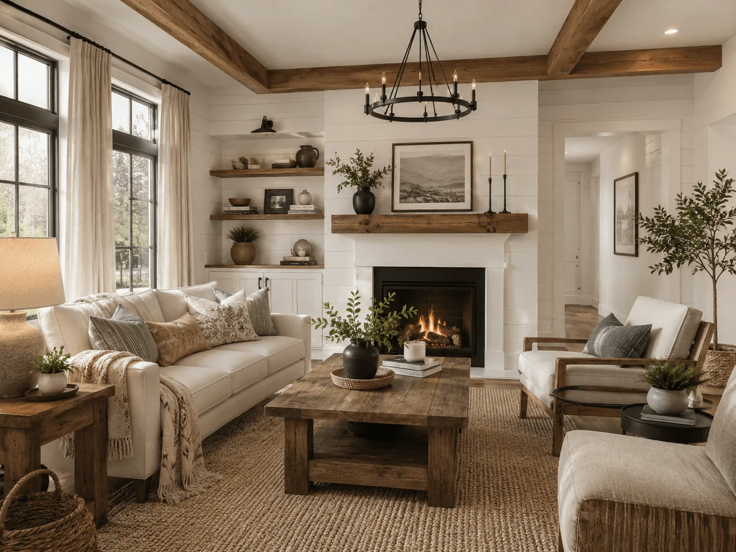 Farmhouse interior furniture and decor style inspiration