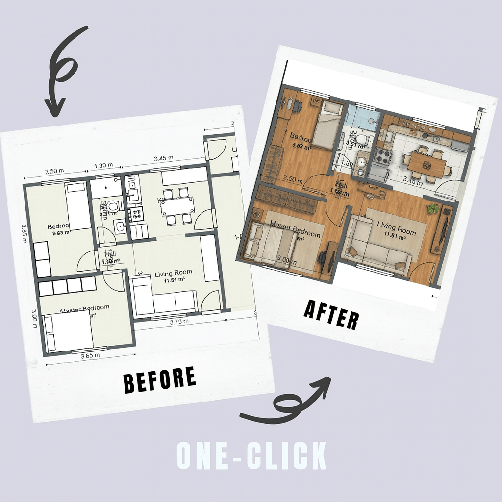 Humanized floor plan preview