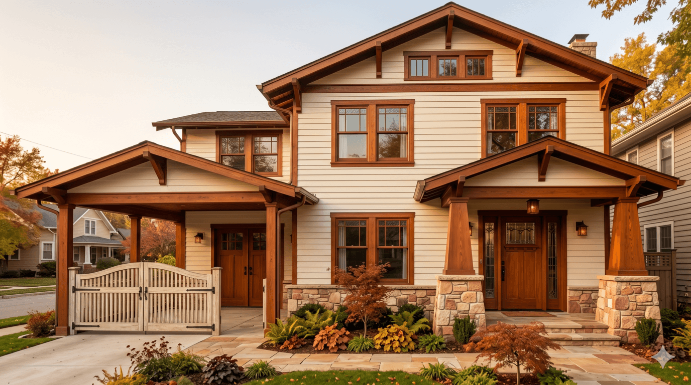 Craftsman exterior render style