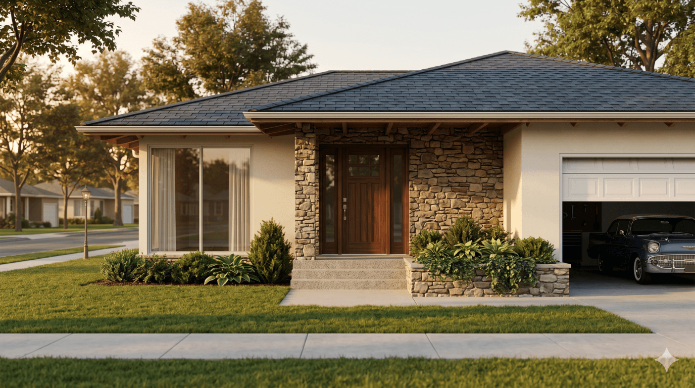 Ranch exterior render style