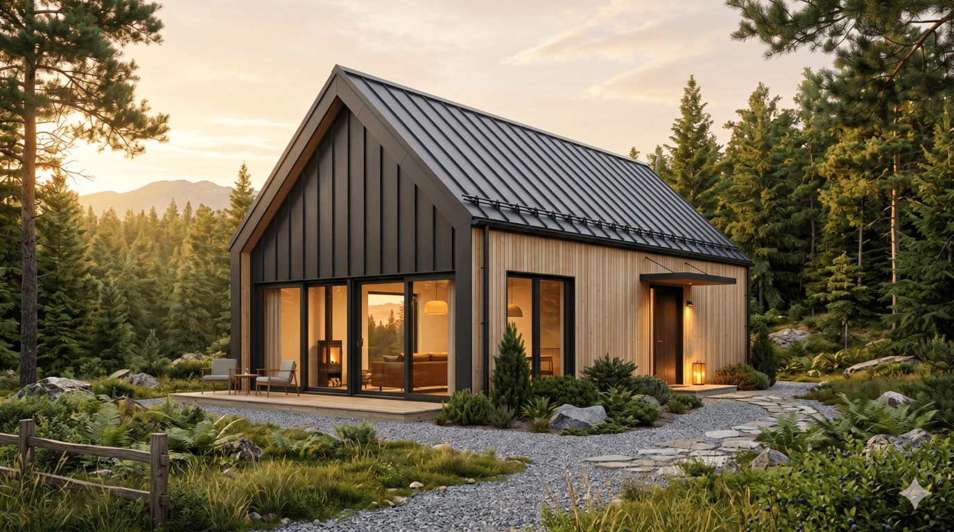 Scandinavian exterior house render style
