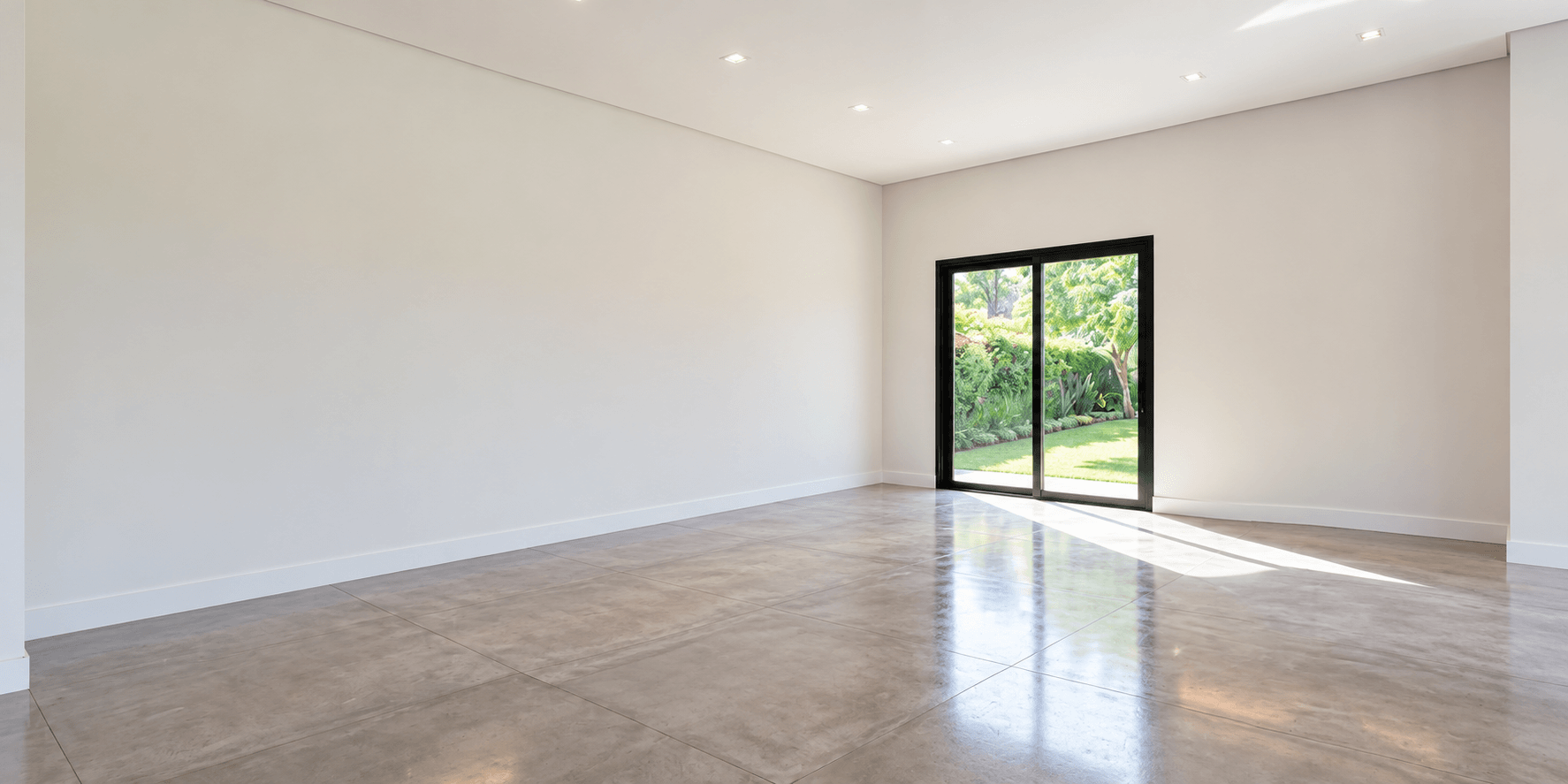 Original empty interior before the kitchen design visualization